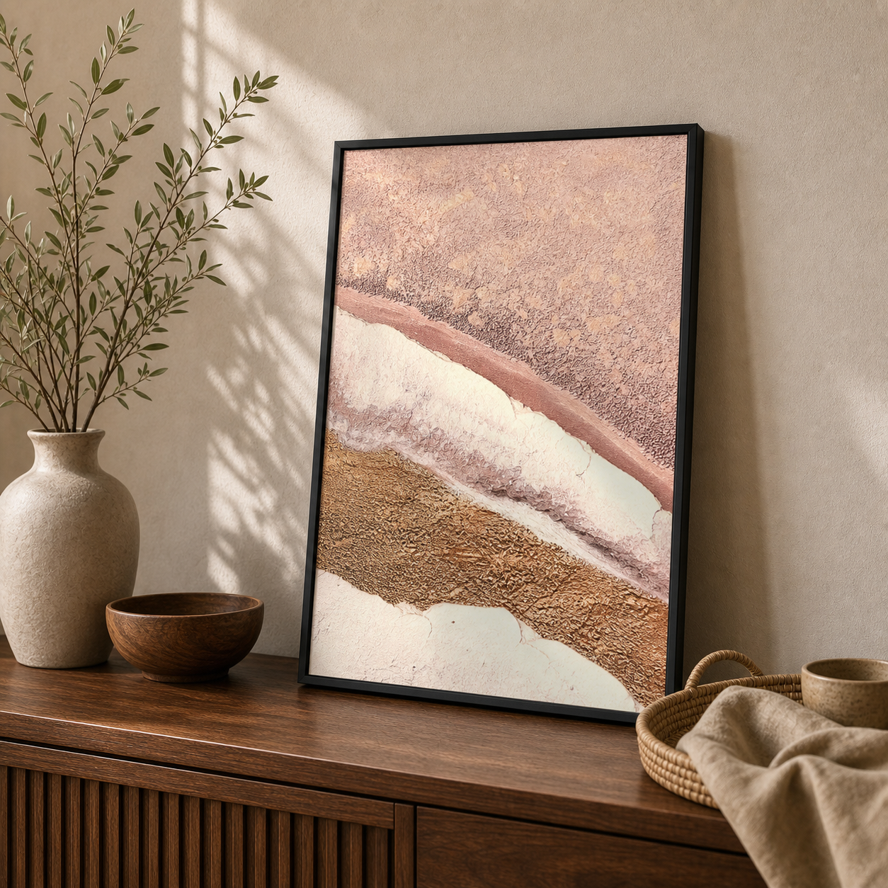 Blush Strata Abstract