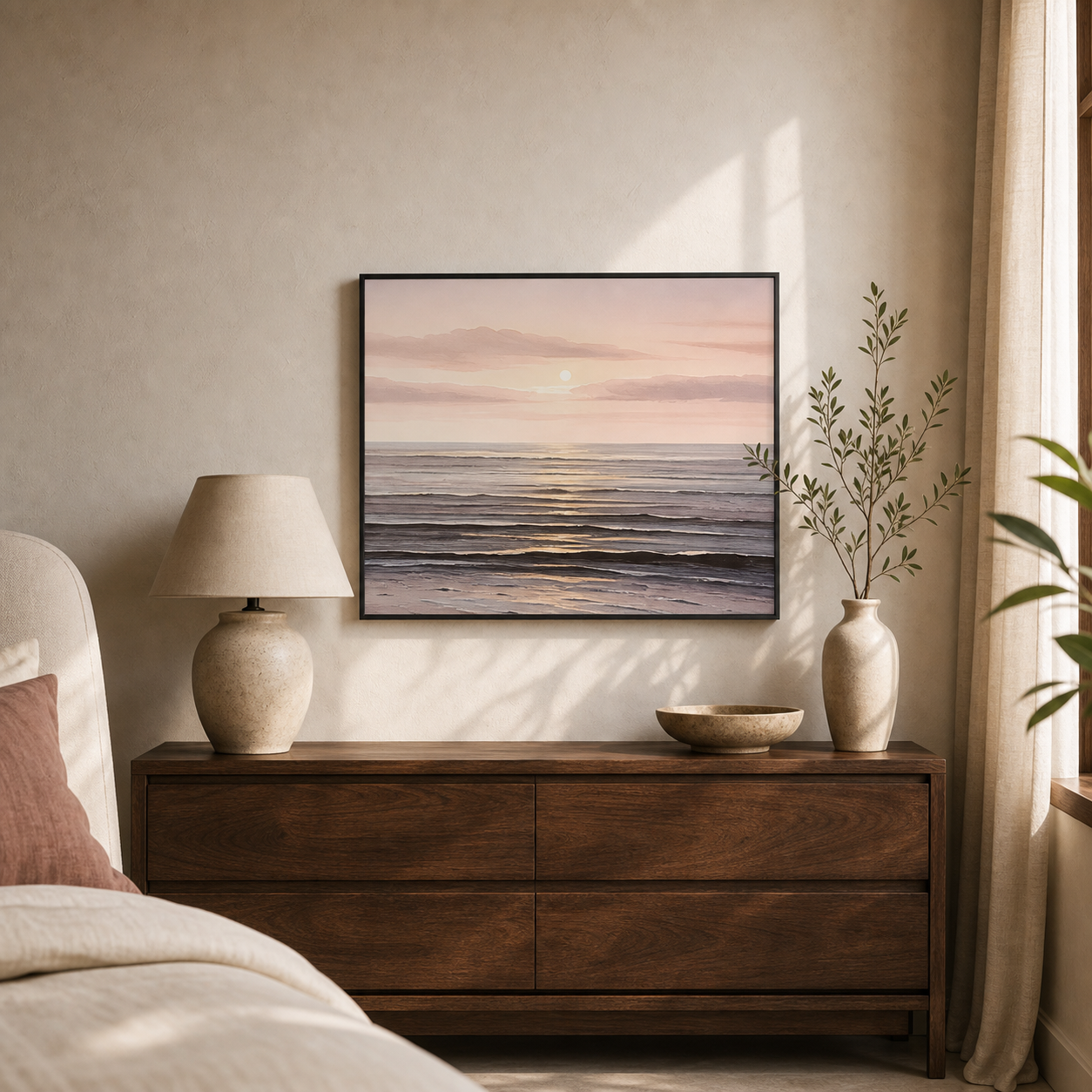 Blush Tide Pastel Ocean