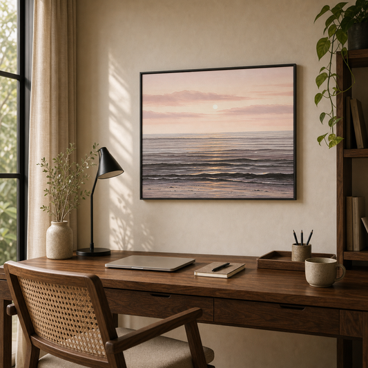 Blush Tide Pastel Ocean