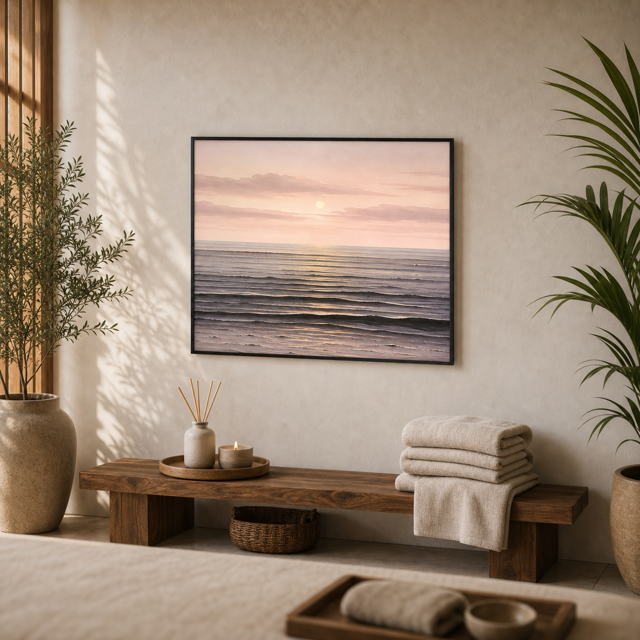 Blush Tide Pastel Ocean