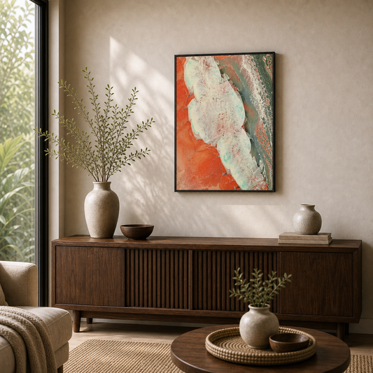 Coral Geode Abstract Fluid