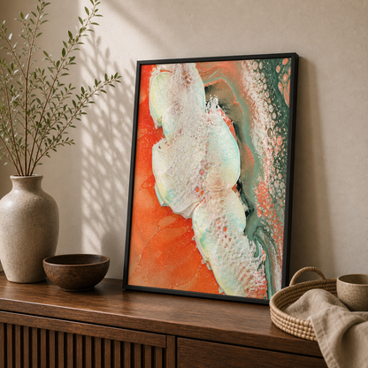 Coral Geode Abstract Fluid