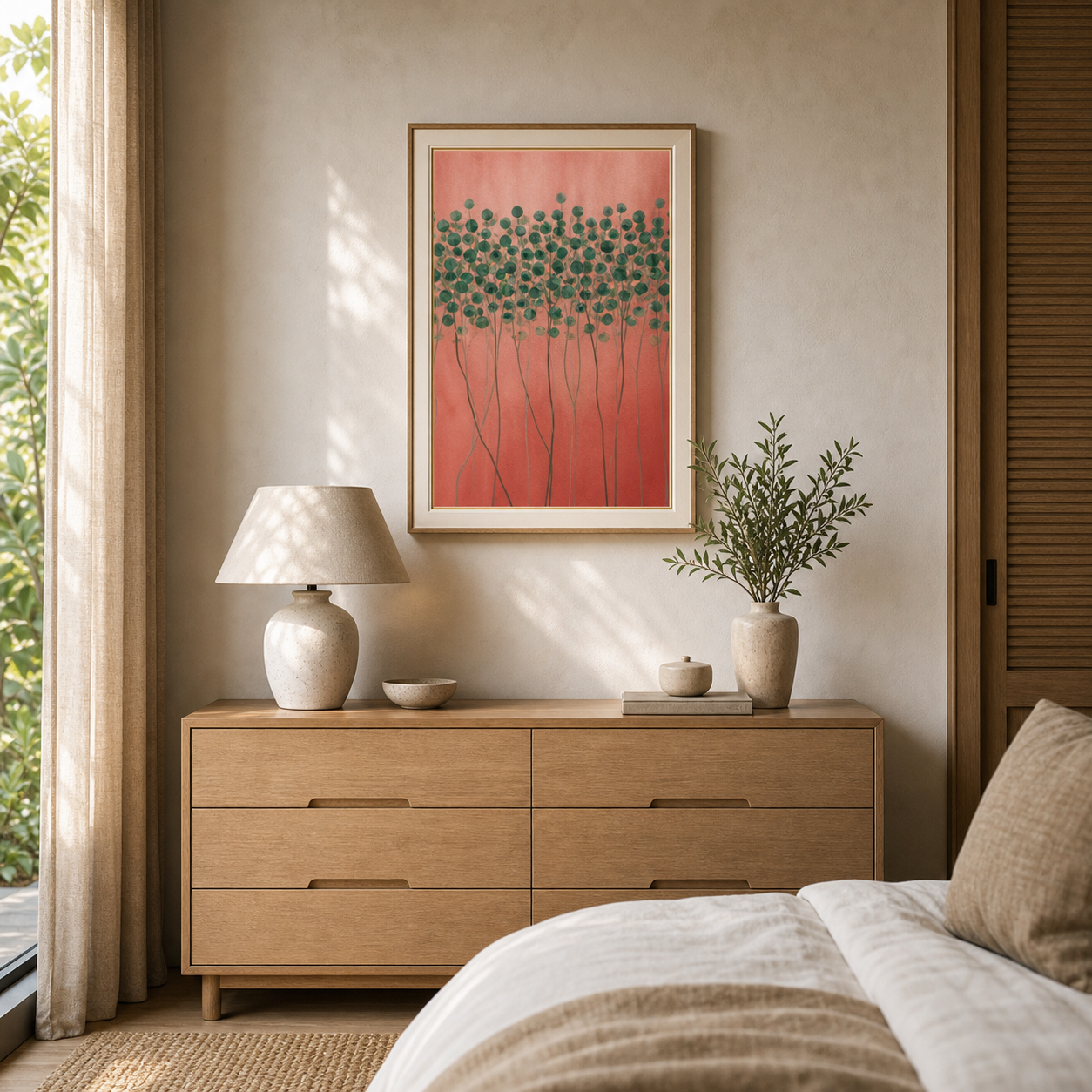 Coral Grove Abstract Botanical