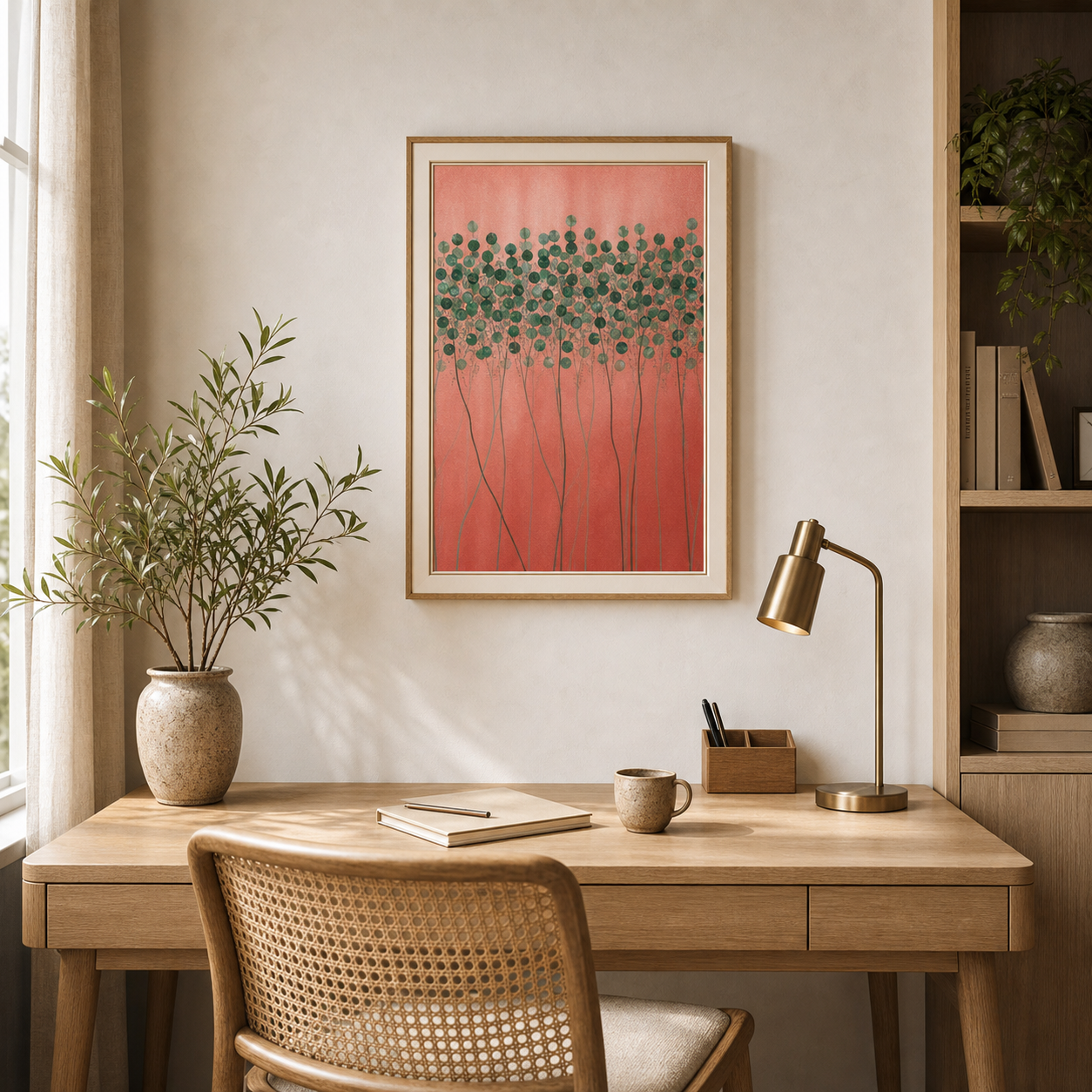 Coral Grove Abstract Botanical