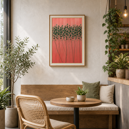 Coral Grove Abstract Botanical