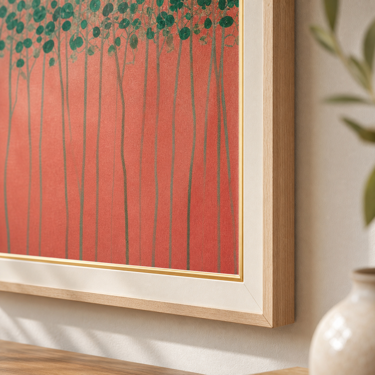 Coral Grove Abstract Botanical