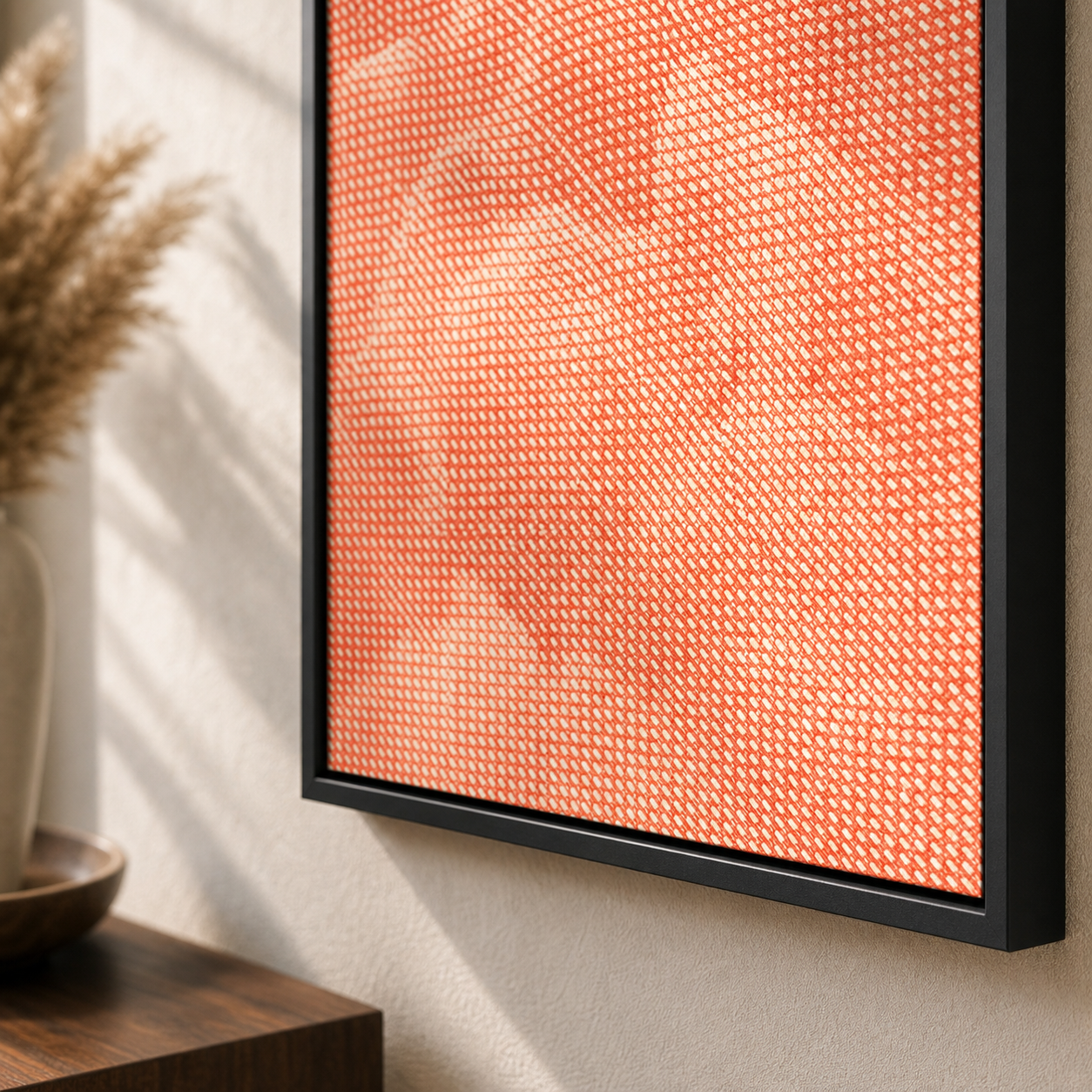 Coral Ripple Abstract Woven