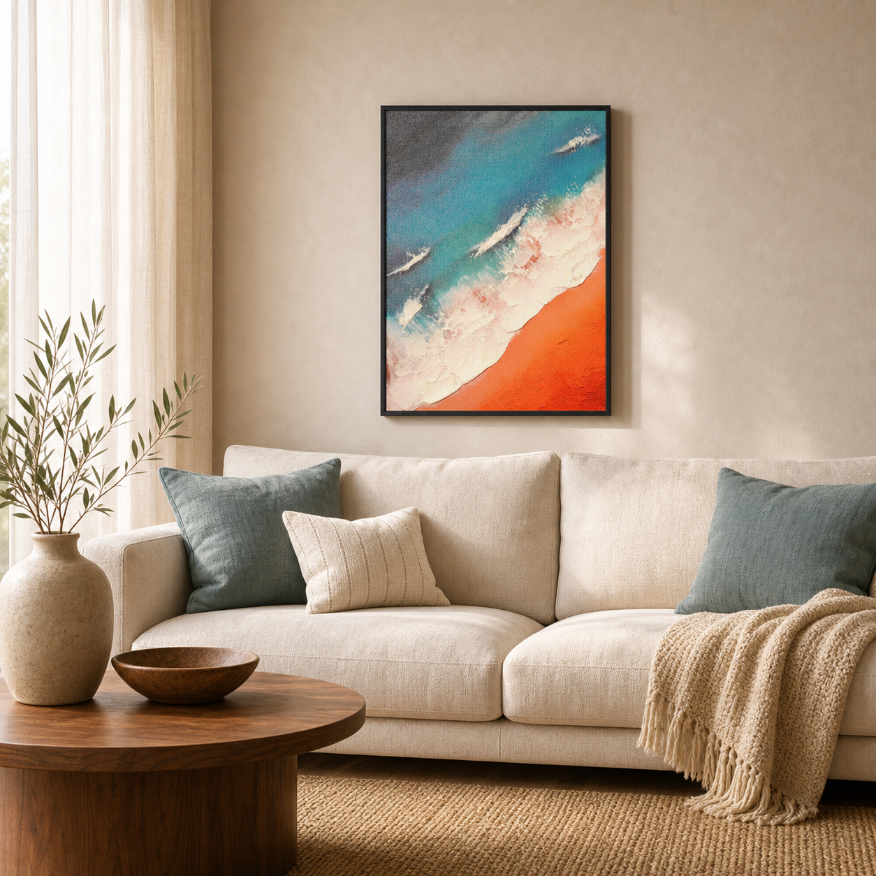 Coral Surf Abstract Coastal