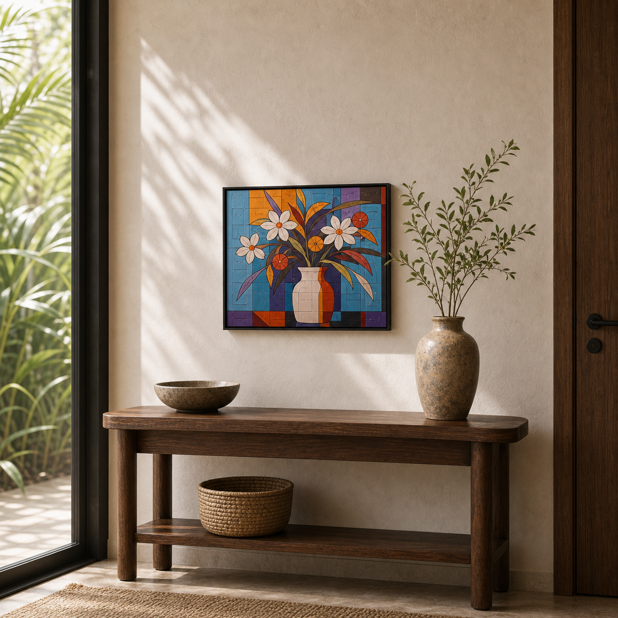 Cubist Bloom Abstract Geometric Floral