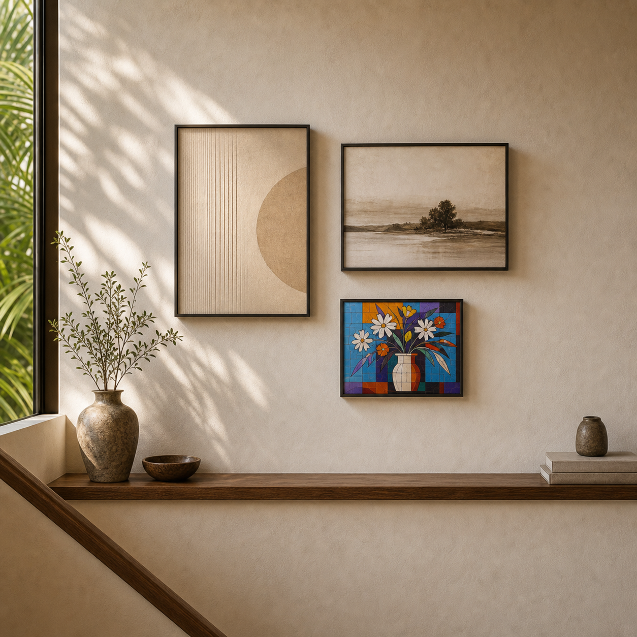Cubist Bloom Abstract Geometric Floral