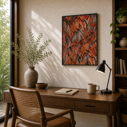 Ember Chaos Abstract Splatter
