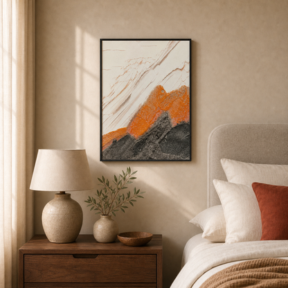 Ember Sweep Abstract Impasto