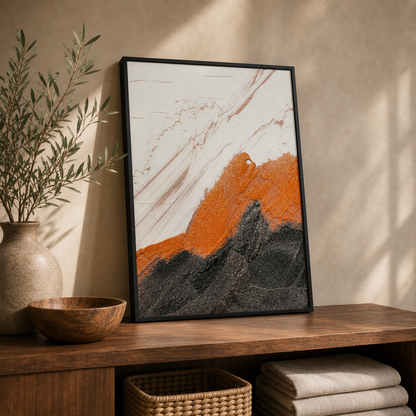 Ember Sweep Abstract Impasto