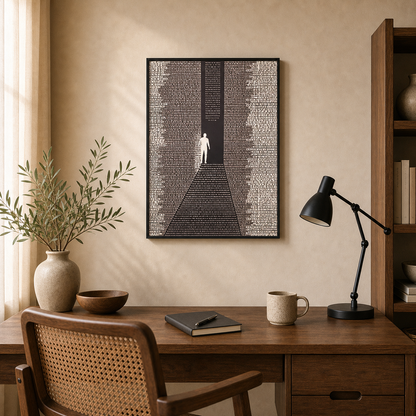 Enlightened Path Conceptual Silhouette Text