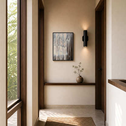 Ethereal Cascade Abstract Linear Glitch