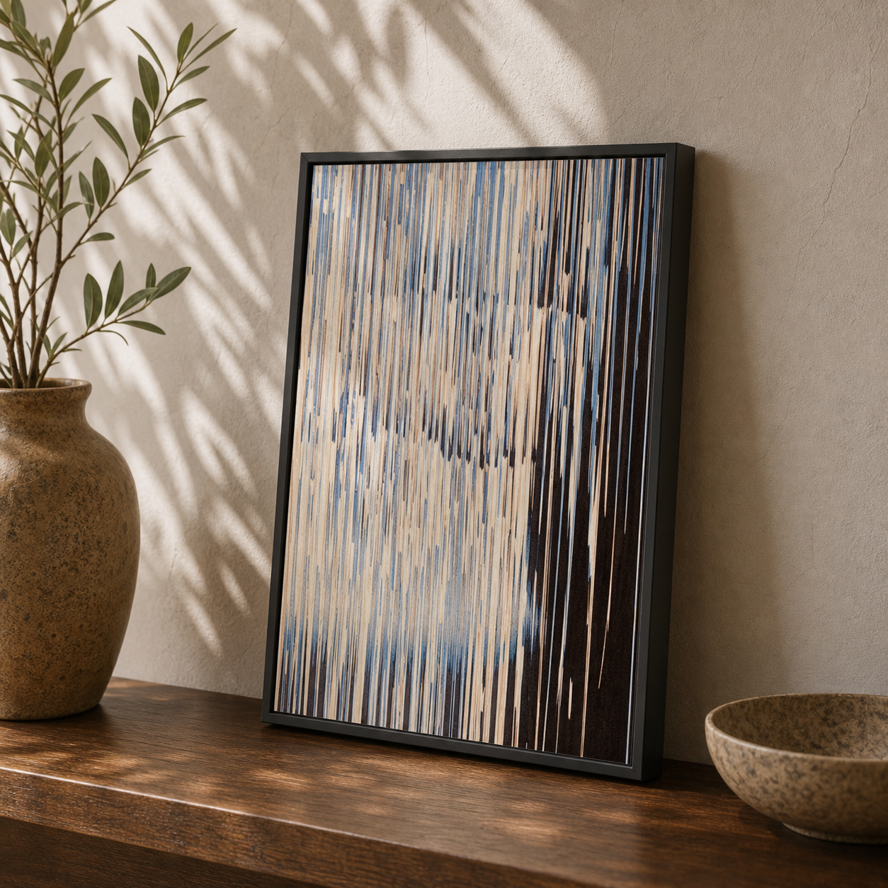 Ethereal Cascade Abstract Linear Glitch
