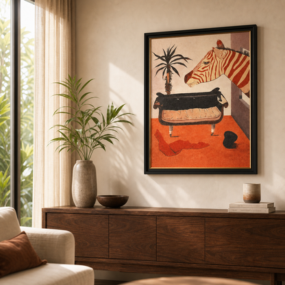 Freudian Dream Surreal Zebra Vintage