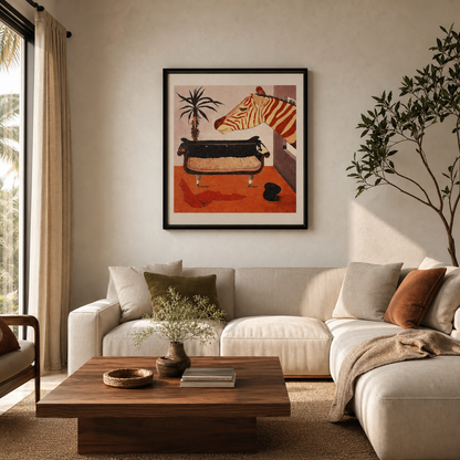 Freudian Dream Surreal Zebra Vintage