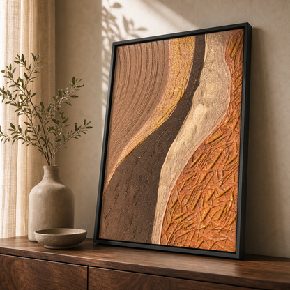 Gilded Terrain Abstract