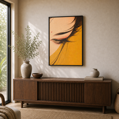 Golden Gaze Oriental Portrait