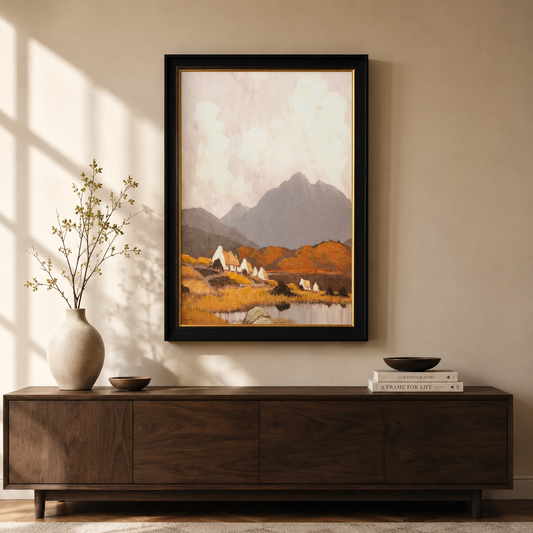 Highland Haven Vintage Pastoral Landscape