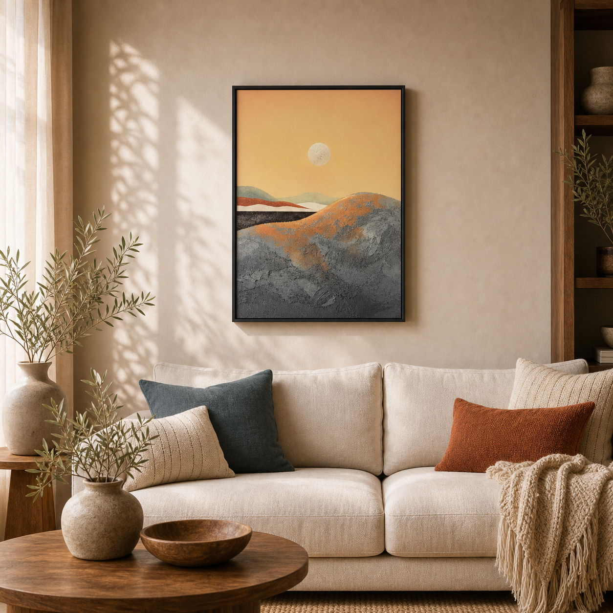 Lunar Crest Minimalist Landscape