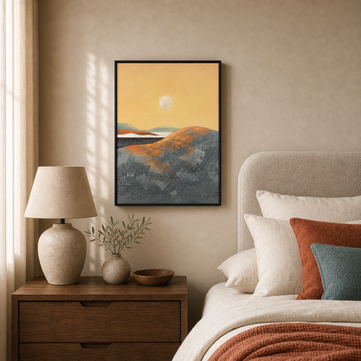 Lunar Crest Minimalist Landscape