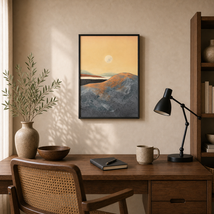 Lunar Crest Minimalist Landscape