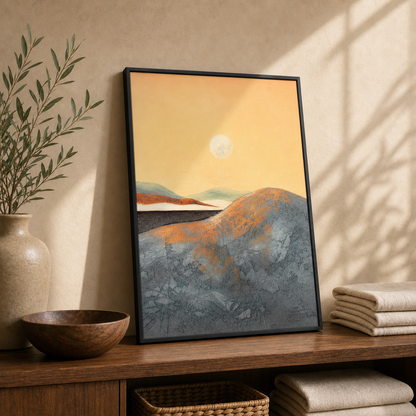 Lunar Crest Minimalist Landscape