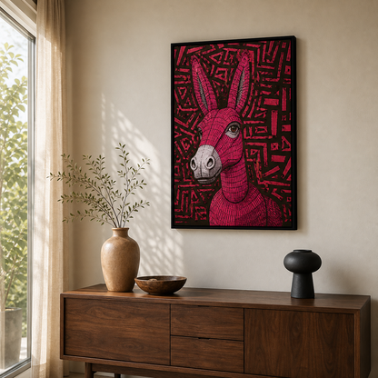 Magenta Maverick Pop Art Donkey