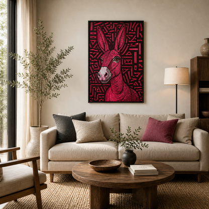 Magenta Maverick Pop Art Donkey