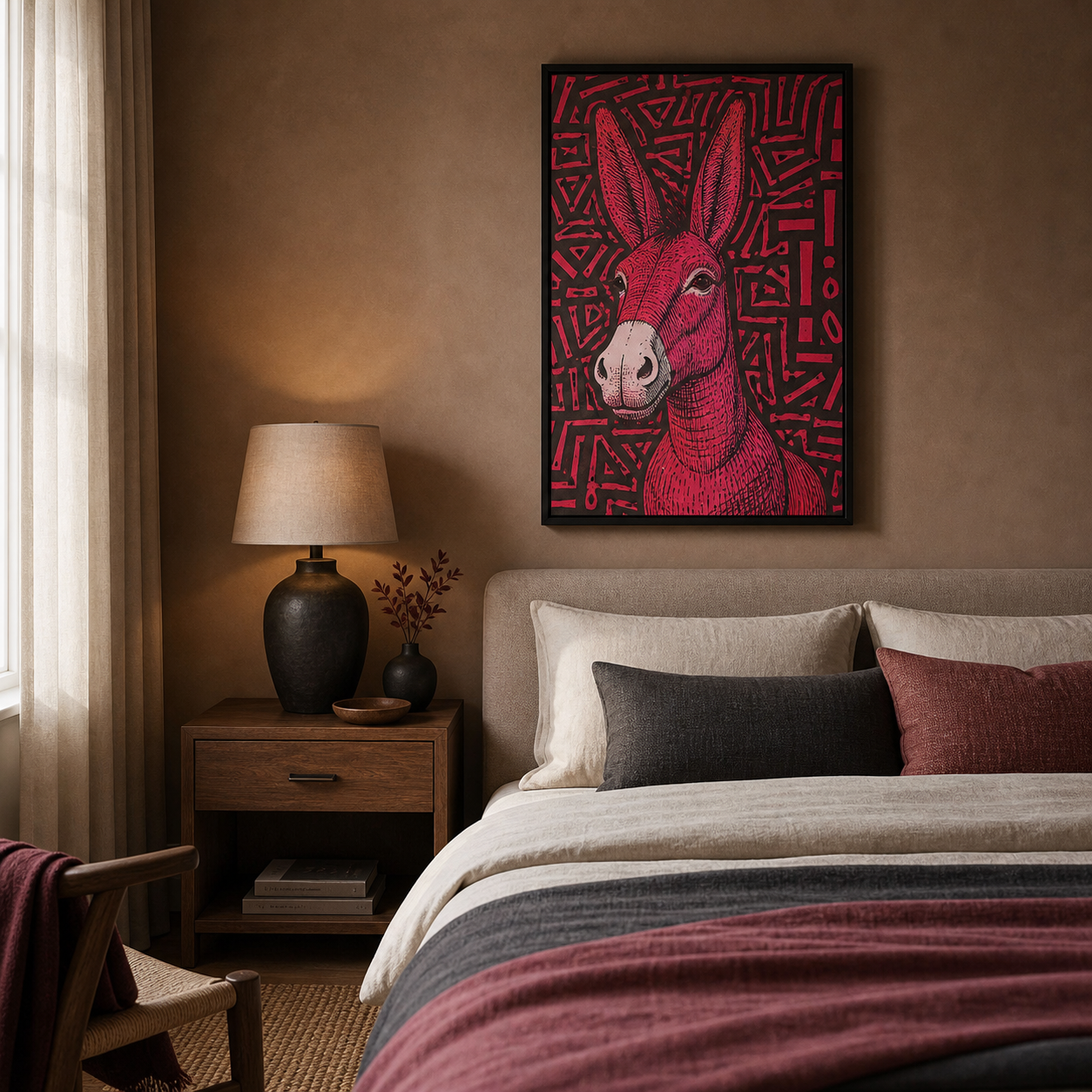 Magenta Maverick Pop Art Donkey