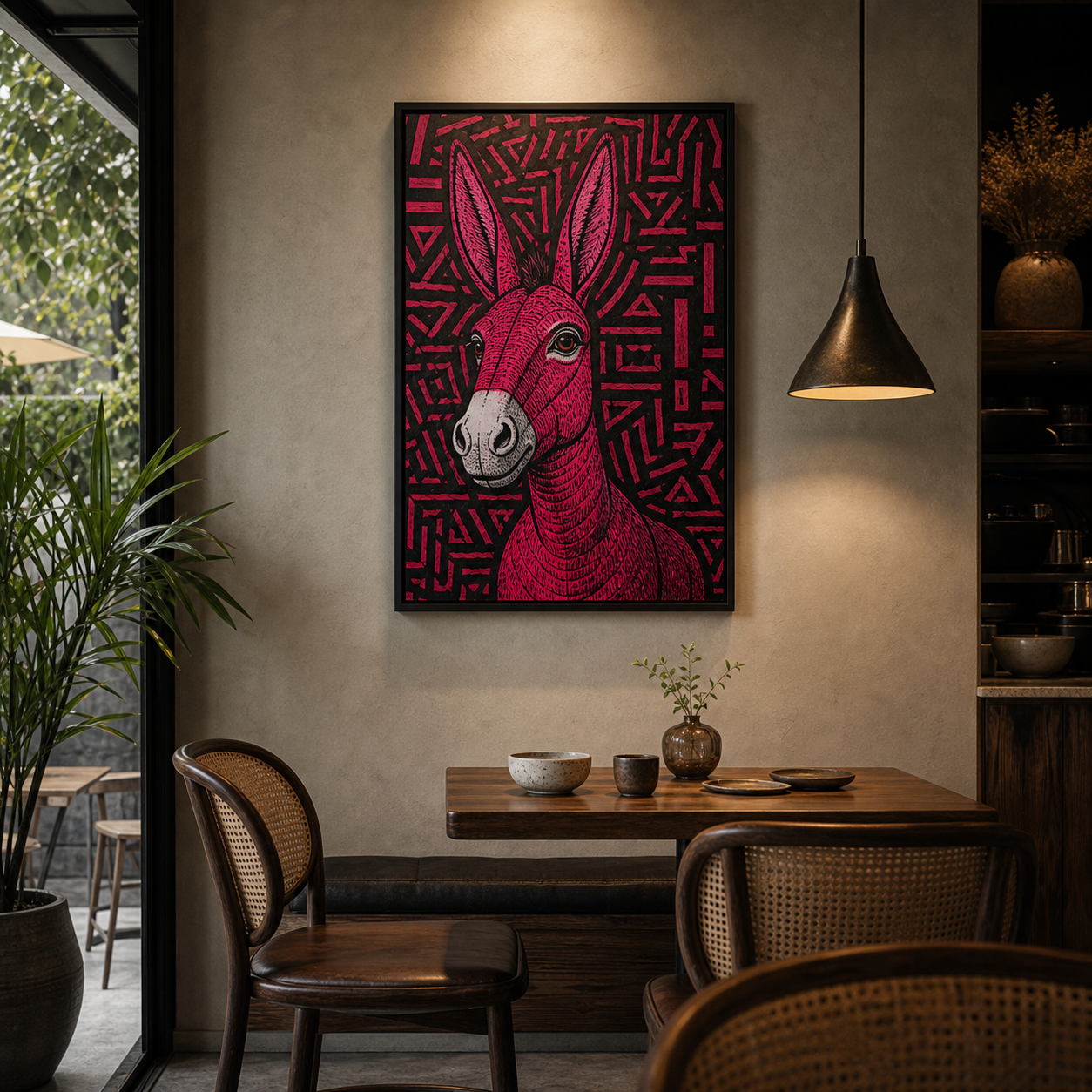 Magenta Maverick Pop Art Donkey