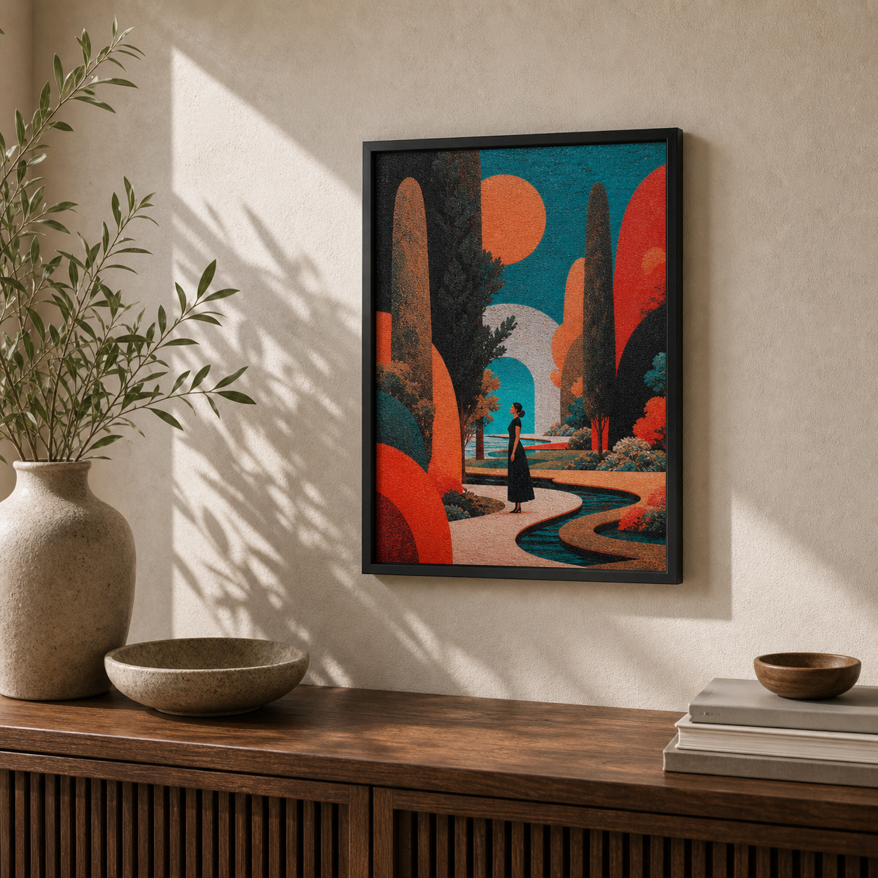Modern Abstract Crashing Wave