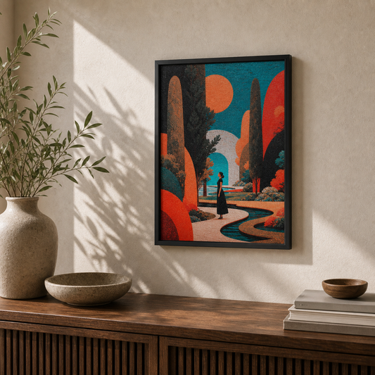 Modern Abstract Crashing Wave