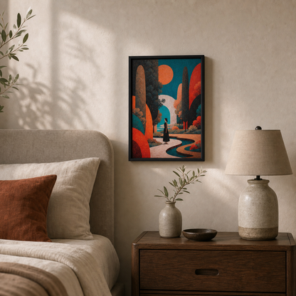 Modern Abstract Crashing Wave