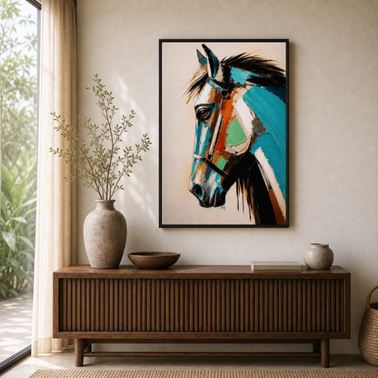 Modern Abstract Horse Head