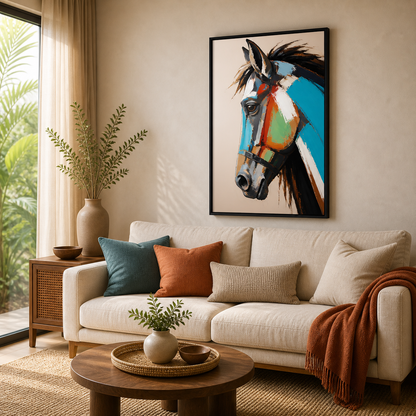 Modern Abstract Horse Head