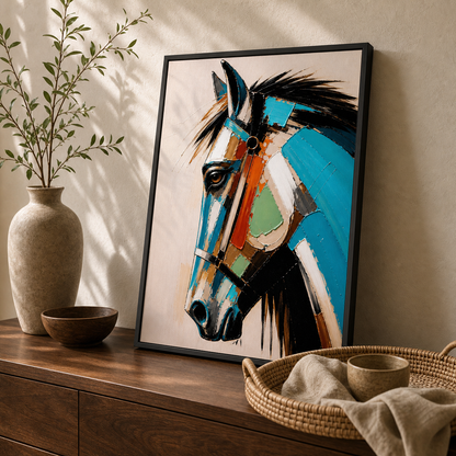 Modern Abstract Horse Head