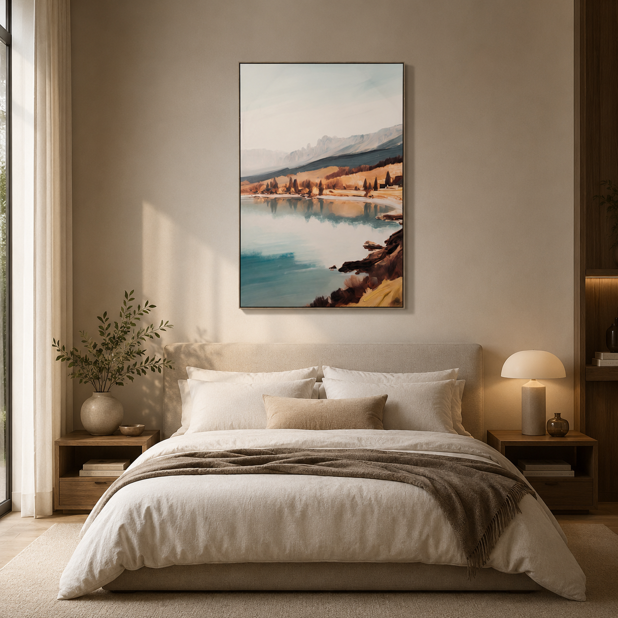 Serene Mountain Lake & Forest Landscape