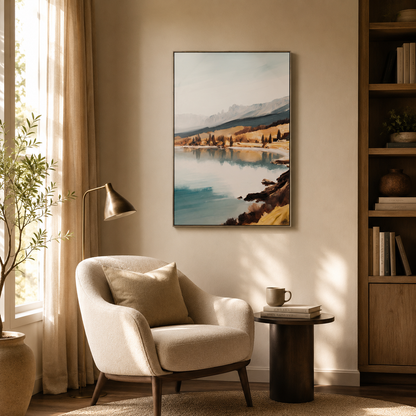 Serene Mountain Lake & Forest Landscape