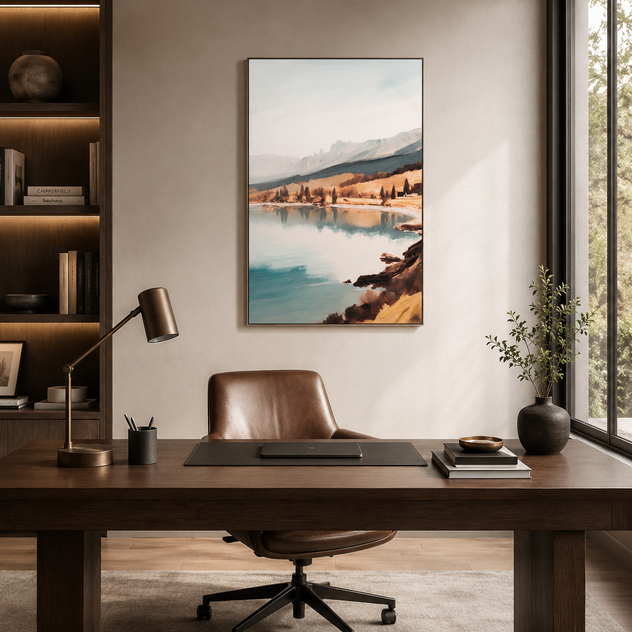 Serene Mountain Lake & Forest Landscape
