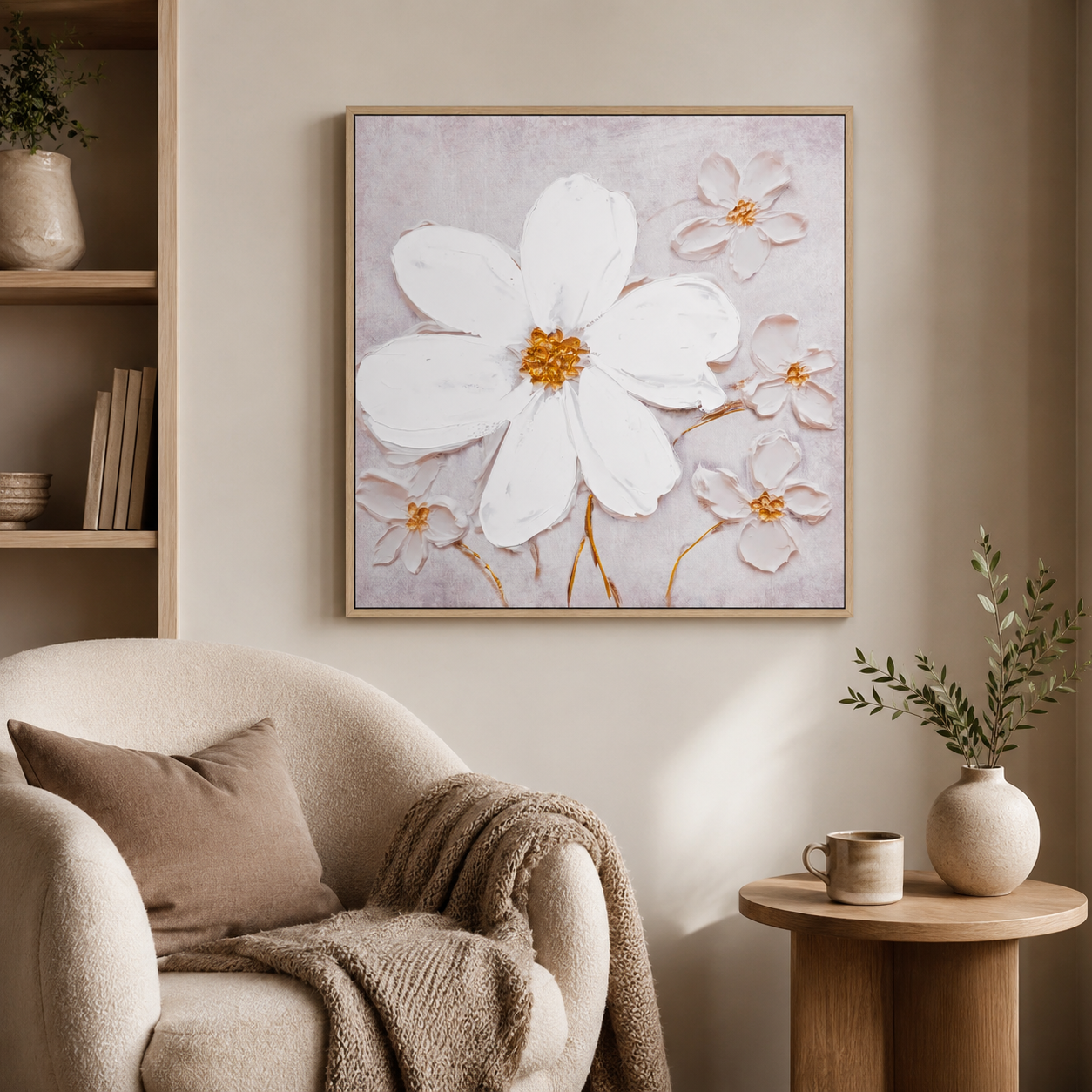 Modern Multiple White Flowers