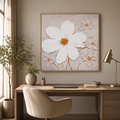 Modern Multiple White Flowers