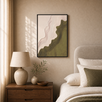 Olive Contours Topographic