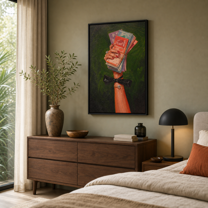 Pop Art Money Hand Impasto