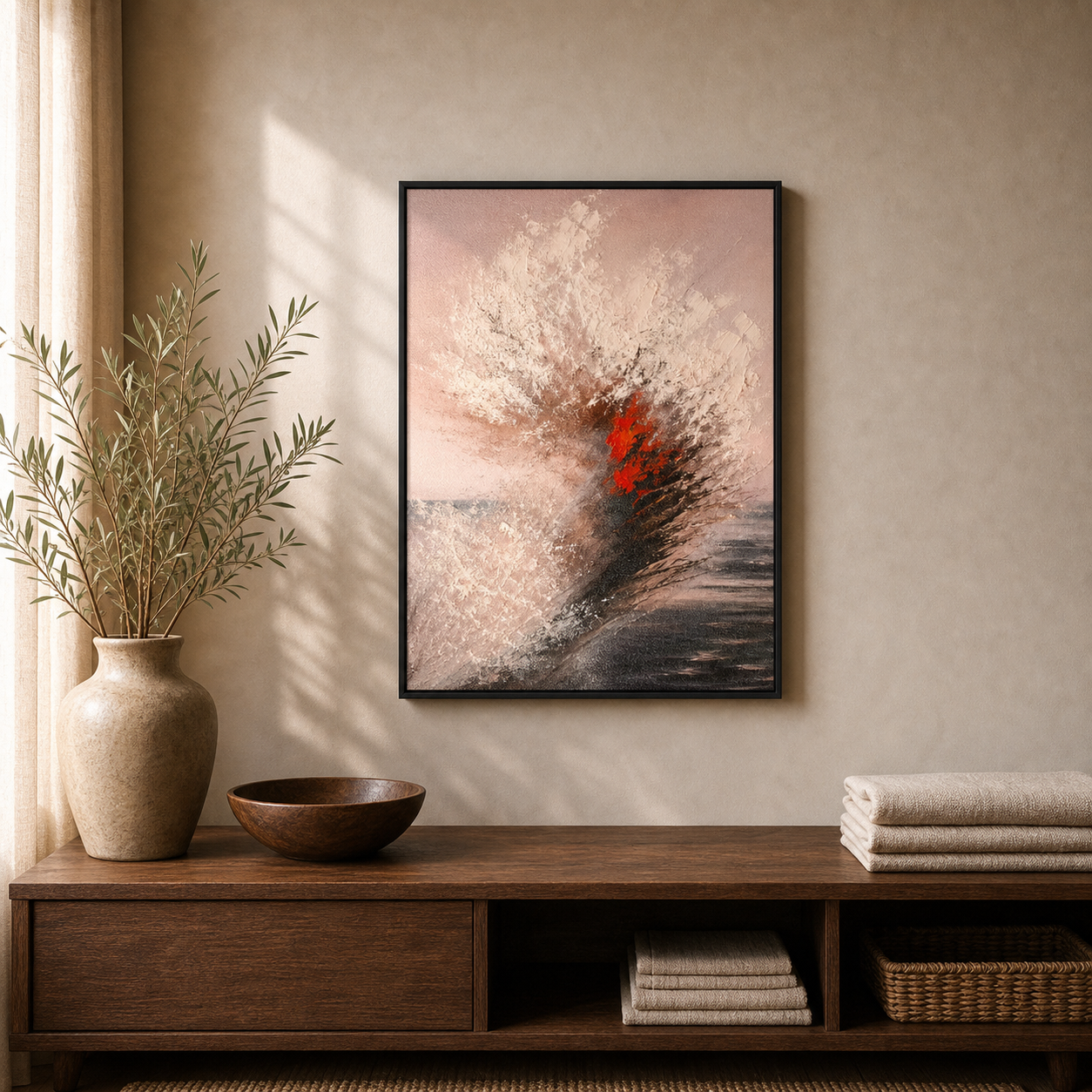 Ruby Surge Abstract Wave