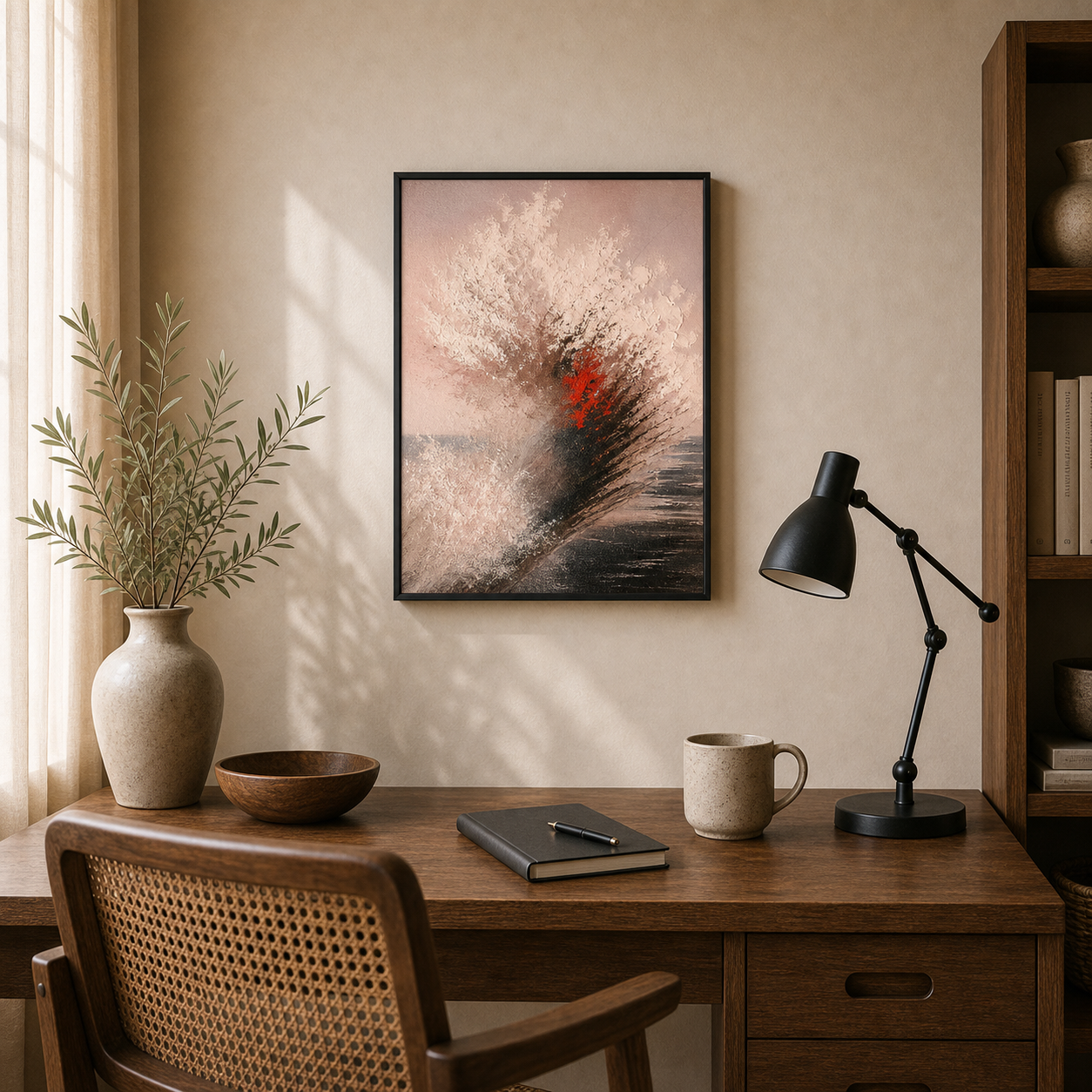 Ruby Surge Abstract Wave