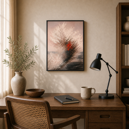 Ruby Surge Abstract Wave