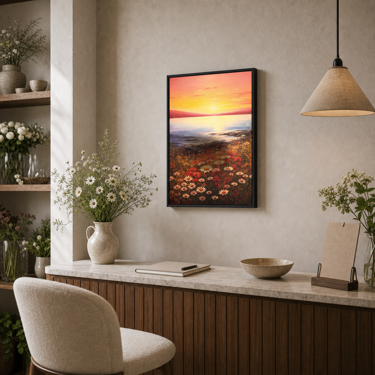 Sunset Meadow Coastal Floral